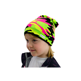 Dětská čepice dlouhá Maskáč neonka; Velikost: 40
