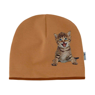 Dětská čepice Kotě; Barva: okrová; Velikost: 40