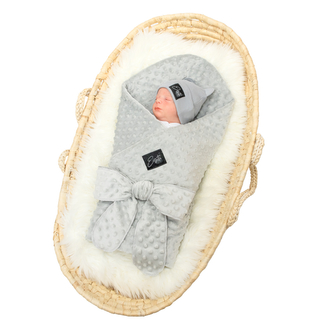 Letní rychlozavinovačka pro miminko Minky Silver; Barva: stříbrná; Velikost: 75 x 75 cm