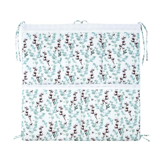 Luxusní kapsář na postýlku Minky Bombacio; Barva: bílá; Velikost: 53 x 53 cm