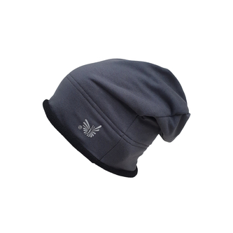 Dětská zimní čepice spadená Grey; Barva: šedá; Velikost: 42