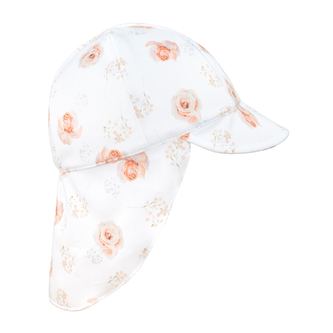 Dětská kšiltovka s krytím krku Růže; Barva: bílá; Velikost: XL