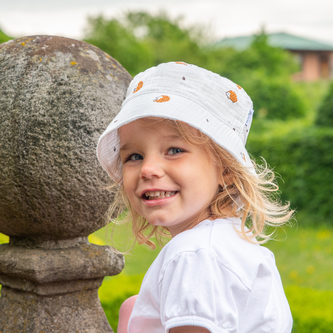 Dětský klobouk mušelín Ježek; Barva: bílá; Velikost: M