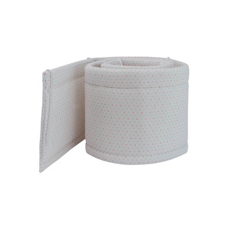 Mantinel do postýlky s potiskem hvězdička; Barva: hvězdička šedá; Velikost: 28 x 180 cm