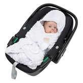 Fusak, zavinovačka do autosedačky Minky White; Barva: bílá; Velikost: 101 x 112 cm