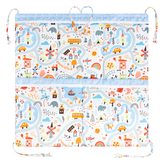 Luxusní kapsář na postýlku Minky World; Barva: modrá; Velikost: 53 x 53 cm