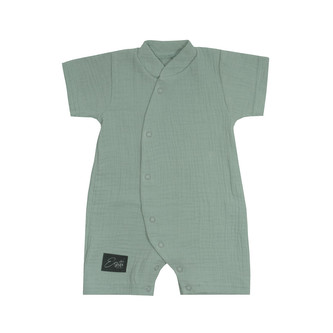 Letní overal pro miminko mušelín Olive; Barva: olivová; Velikost: 56