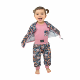 Rostoucí dívčí tepláky Adélka; Barva: modrá; Velikost: 92