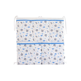 Kapsář na postýlku Měsíček; Barva: modrá; Velikost: 53 x 53 cm