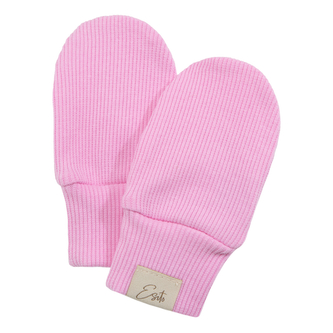 Kojenecké rukavice žebrované Color Pink; Barva: růžová; Velikost: 68