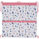 Kapsář na postýlku Myšky; Barva: modrá; Velikost: 53 x 53 cm