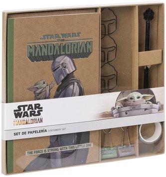Blok A5 Star Wars|Hvězdné války: TV seriál The Mandalorian blok-propiska-páska-klipy-spony (14,8 x 21 cm)