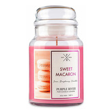 Svíčka ve skleněné dóze Purple River, Sladké makronky, 623 g