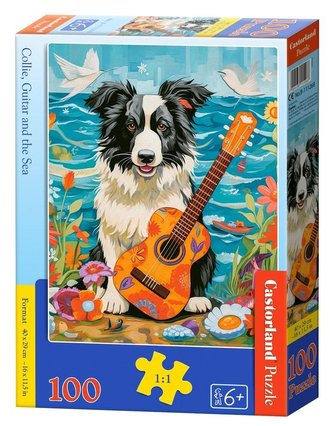 Puzzle 100 Collie, Guitar and the Sea CASTOR Puzzle 100 Collie, Guitar and the Sea CASTOR