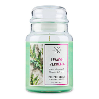 Svíčka ve skleněné dóze Purple River, Citronová verbena, 623 g Svíčka ve skleněné dóze Purple River, Citronová verbena, 623 g