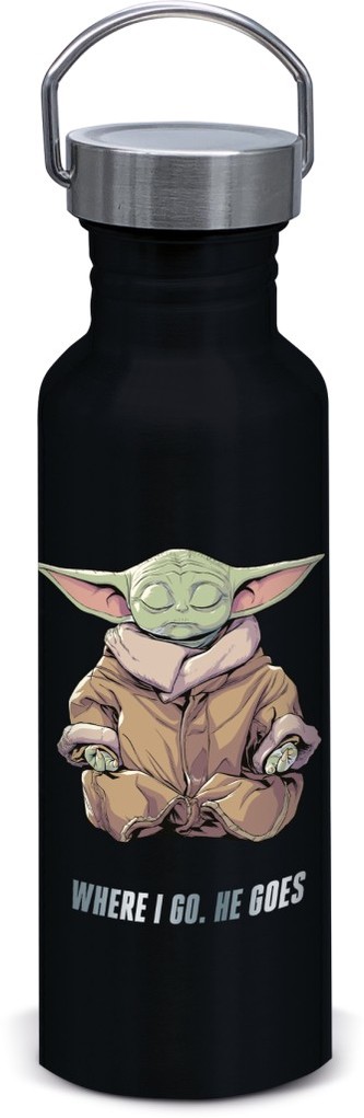 Láhev hliníková šroubovací, Mandalorian - Grogu