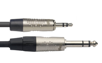 Stagg NAC1MPSPSR, kabel stereo JACK/MINI JACK, 1m