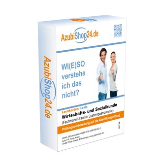AzubiShop24.de Lernkarten Wiso Wirtschafts- und Sozialkunde Fachmann / Fachfrau für Systemgastronomie Prüfungsvorbereitung Wiso