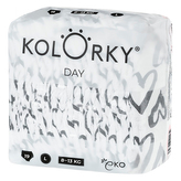 Kolorky DAY - Dětské pleny - Hearts - velikost L 8-13 kg (19 ks)