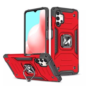 Wozinsky Ring Armor odolné hybridní pouzdro magnetický držák krytu pro Samsung Galaxy A73 červený