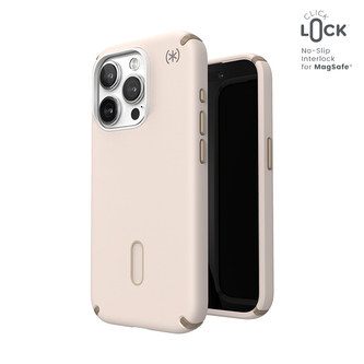Speck Presidio2 Pro ClickLock & MagSafe - pouzdro pro iPhone 15 Pro (Bleached Bone / Heirloom Gold / Hazel Brown)