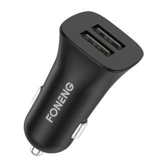 Nabíječka do auta s duálním USB Foneng C07 2,4 A (černá)