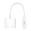 Kabel Vipfan L10 Lightning na Lightning + mini jack 3,5 mm AUX, 10 cm (bílý)