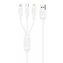Foneng X80 3v1 kabel USB-C / Lightning / Micro USB, 100 W, 1,2 m (bílý)