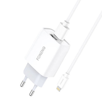 Rychlonabíječka Foneng 1x USB EU30 QC 3.0+ USB Lightning kabel