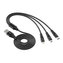 USB kabel Vipfan X16 3w1 USB-C/Lightning/Micro 66W 3,5A (černý)