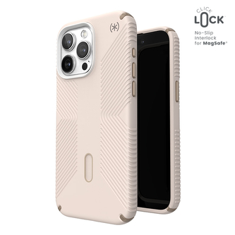 Speck Presidio2 Grip ClickLock & Magsafe - pouzdro pro iPhone 15 Pro Max (Bleached Bone / Heirloom Gold / Hazel Brown)