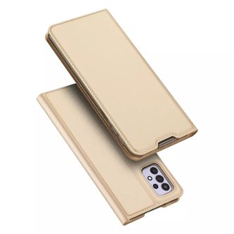 Pouzdro Dux Ducis Skin Pro s flipovým krytem pro Samsung Galaxy A33 5G gold