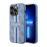 Guess 4G Printed Stripes MagSafe - pouzdro pro iPhone 14 Pro (modré)