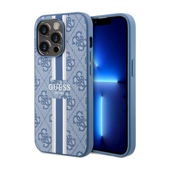 Guess 4G Printed Stripes MagSafe - pouzdro pro iPhone 14 Pro (modré) Guess 4G Printed Stripes MagSafe - pouzdro pro iPhone 14 Pro (modré)