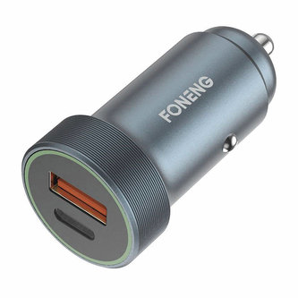 Sada nabíječky do auta s jedním USB Foneng C16 (kov)