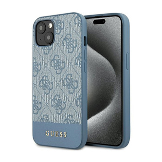 Guess 4G Bottom Stripe Metal Logo Collection - pouzdro pro iPhone 15 (modré) Guess 4G Bottom Stripe Metal Logo Collection - pouzdro pro iPhone 15 (modré)