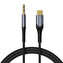 Port Audio Cable 3,5 mm mini jack / USB Type-C / 2m Joyroom SY-A03 (black)
