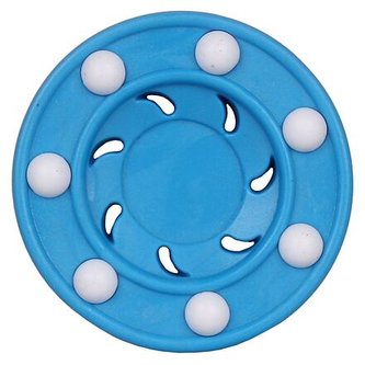 Shoot puk na in-line hokej modrá balení 1 ks