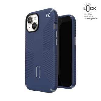 Speck Presidio2 Grip ClickLock & Magsafe - pouzdro pro iPhone 15 / iPhone 14 / iPhone 13 (Coastal Blue / Dustgrey / White)