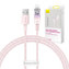 Fast Charging cable Baseus USB-A to Lightning Explorer Series 1m, 2.4A (pink)