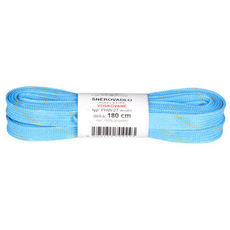 PHW-10 tkaničky do bruslí voskované modrá sv. délka 240 cm