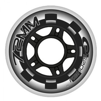 Náhradní kolečka k bruslím 72 mm 82A balení blistr 4 ks
