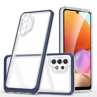 Průhledné pouzdro 3v1 pro Samsung Galaxy A32 5G Frame Gel Cover Blue
