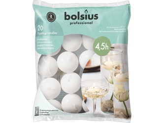 Bolsius Plovoucí 20ks bílé svíčky Bolsius Plovoucí 20ks bílé svíčky