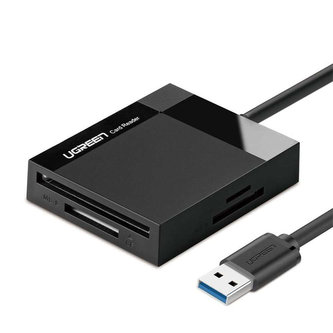 Čtečka karet UGREEN CR125 4 v 1 USB 3.0 0,5 m (černá)