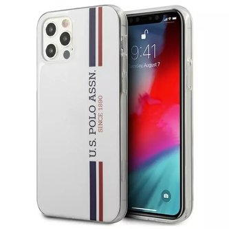 Pouzdro na telefon US Polo USHCP12LPCUSSWH pro Apple iPhone 12 Pro Max bílá/bílá Tricolor Collection Pouzdro na telefon US Polo USHCP12LPCUSSWH pro Apple iPhone 12 Pro Max bílá/bílá Tricolor Collection