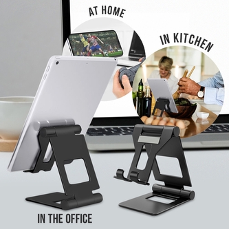 Stojánek pro tablet - kovový, barva černá