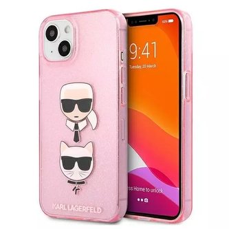 Karl Lagerfeld KLHCP13SKCTUGLP iPhone 13 mini 5,4" růžový/růžový pevný obal Glitter Karl`s Karl Lagerfeld KLHCP13SKCTUGLP iPhone 13 mini 5,4" růžový/růžový pevný obal Glitter Karl`s