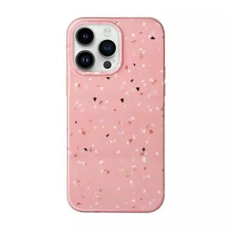 UNIQ obal Coehl Terrazzo iPhone 14 Pro Max 6,7" růžový/korálově růžový