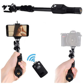 Stick Selfie Stick Tripod Bluetooth bezdrátový držák s dálkovým ovládáním pro GoPro telefon